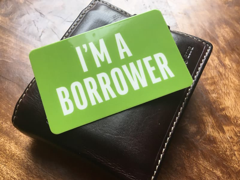 A library card that says “I’m a Borrower”