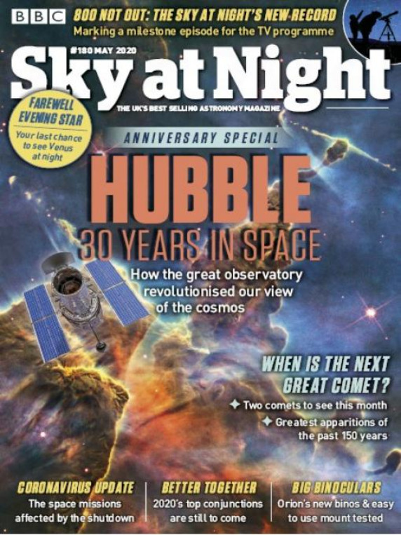 Issue number 180 May 2020: Sky at Night, the UK's best astronomy magazine anniversary special.