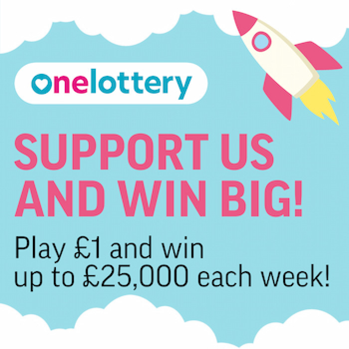 Support us on One Lottery and win big. Play £1 and win up to £25,000 each week.