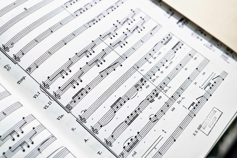 Close-up of sheet music